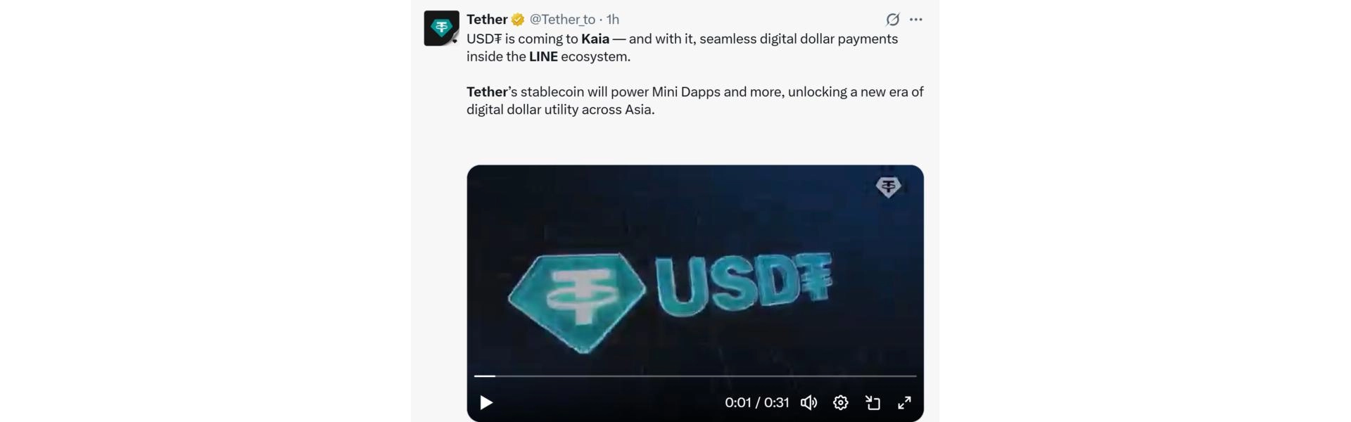 Tether launches on Kaia