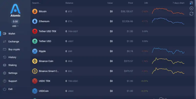 آموزش کار با کیف پول اتمیک والت (Atomic Wallet)