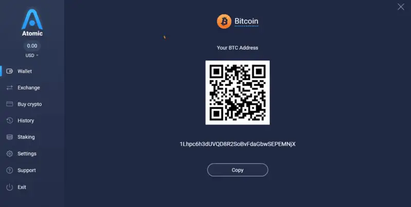 نحوه ارسال ارز دیجیتال در کیف پول اتمیک والت (Atomic Wallet)